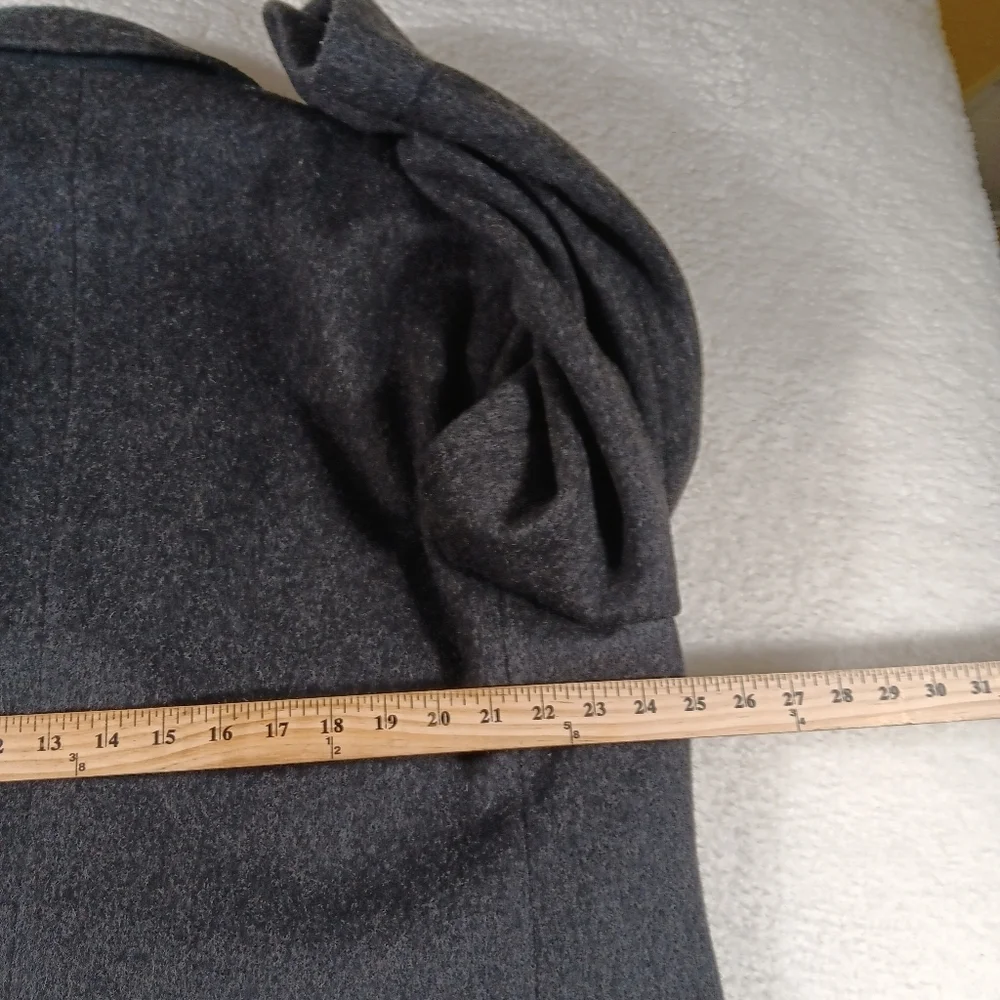Vintage Nino Cerruti Coat Men’s 48r Gray Wool Cashmere Long Overcoat Peacoat
